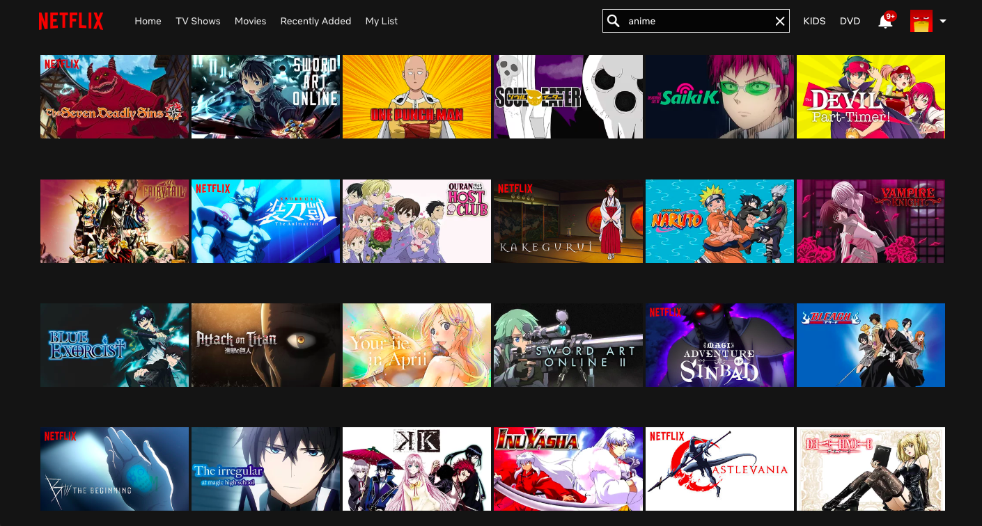 Top five anime streaming services